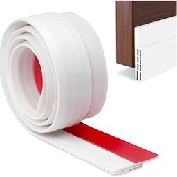 ASHTISHEN 39 Inch-Door Draft Stopper Silicon Door Bottom Sealing Strip |Self Adhesive Door Gap Filler Rubber|Door Bottom Sealing Strip Guard|Protector from Cockroach, Bugs, Air&Dust-1M (White, 2 pcs)-image-29