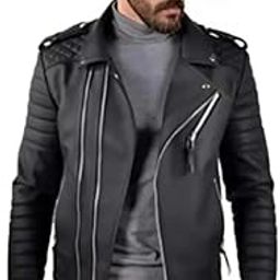 Men's Black Coat Jacket,Winter Jacket with Zipper Stylish-image-6