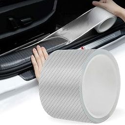 Kmils Carbon Fiber Car Door Sill Protector Strip, Anti-Scratch Adhesive Tape for Car Interior/Exterior, Waterproof & Durable Auto Protection Film (5cm x 5m) (Transparent)-image-76