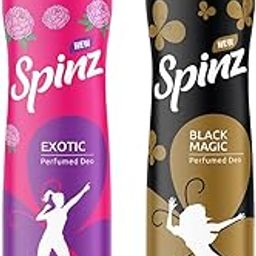 SpinZ New Exotic & Black Magic Aerosol Perfumed Deo For Women, Long Lasting Freshness,200Ml X 2 (Pack Of 2)-54