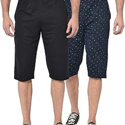 Regular Fit Men Capris(Pack of 2-MACK633101)-image-20