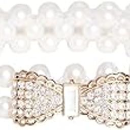 Women Pearl Stretchable Embellished Belt-image-3