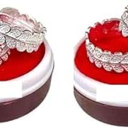 Fashion Accessories Toe Ring Artificial Sterling Silver Plaine Simple and look cute Toe Rings (Bichhiya) Adjustable Jewelry for Women. Set of 2 Pairs Toerings. (028-2 Pairs).-image-20