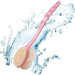 KitchenFest® Soft Nylon Bristles Loofah Bath Brush Non-Slip Handle Shower Spa Scrubbing Hygiene Brush, Multicolor | 1 Pcs-image-75