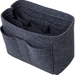 Advance Geotextiles Women Felt Purse Organizer Insert for Ladies Handbag, Tote, Hobo Bag Storage Purse Divider, Multiple Storage Compartment - Dark Grey(9.25x5.1x5.9) inch (Medium)-image-11