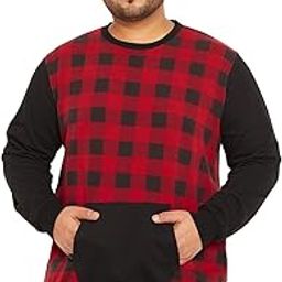 Plus Size Men's Regular Fit Colorblock Sweatshirt-image-29