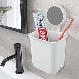Plastic Toothbrush Holders for Bathroom | Toothbrush Holders for Toothbrushes | Wall Mounted Toothbrush Holder/Bathroom Shelf for Wall (Plastic Toothbrush Holder)-image-78