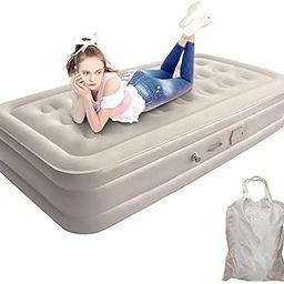 King Size Air Bed with Built-in Electric Pump – Quick Inflatable Mattress (3 Min Inflation), Double Queen Blow-Up Bed for Guests, Home & Travel Use – 203x152x46cm, Grey – PVC Material-image-95