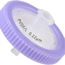 Chempure® Syringe Filter with outer ring, Polyvinylidene Fluoride (PVDF) Hydrophilic Membrane, 0.22μm Porosity, 25mm Diameter, PP Housing, Non-Sterile, Bulk Packed, 100ps/pack Code- CS6520 (PVDF Hydrophilic 25mm 0.22um Non-Sterile)-5