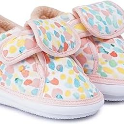 neska moda Baby Girls Cotton Polka Dot Hook & Loop Chu Chu Musical Shoes/Booties For 6 To 24 Months -BT4283-picture-6