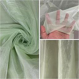 Twil NET Fabric-Silver (L:- 1/2/3/4/5 W:- 47 INCH) Pista | Twil Tissue - Super NET | Heavy and Shiny Material | Used to Make Kurti-Dress-Sari-Choli-Blouse-Skirts-Gowns-Traditional & Wear (1 Meter)-picture-23