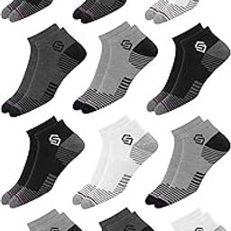 12 Pairs Sports Cotton Ankle Length Socks for Men, Pack of 12., Assorted-image-32