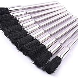 uptodateproducts 10Pcs/Set 5mm Black Nylon Polishing Brush Handle Metal Good Toughness Mini Nylon Brushes for Metal Rust Removal-12