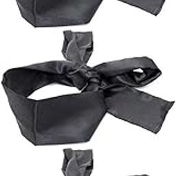 Satin Blindfold Eye Mask Band Blinder Sleeping Masks Sex Couple Games Love Tie (pack of 3)-picture-31