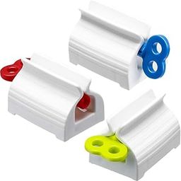 Whitecloud TRANSFORMING HOMES Plastic Rolling Tube Squeezer Holder Toothpaste Dispenser F 34288-5 (Pack of 3), Multi-coloured-0