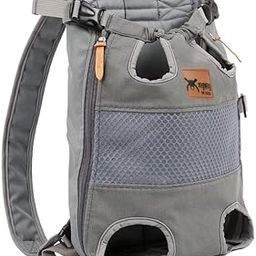 Xigwig Pet Carrier Backpack Adjustable Puppy Cat Dog with Wide Straps Shoulder Pads Carrier Backpack Travel Bag, for Small Size Pets (Grey, Medium)-image-87