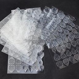FDSHIP 5 Sheets (120pcs) Double-side Nail Glue Sticker (with Nail File and Small Stick), False Nail Glue Jelly Gel Tape Adhesive Tabs Nail Glue Transparent Flexible Adhesive Fake Nails Tips-16