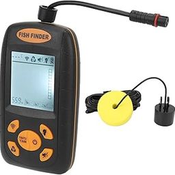 Portable Fish Finder, 328ft Detection Range LCD Display Handheld Kayak Fish Finder Water Handheld Fish Finder Wired Fish Depth Finder Sonar Sensor Fishfinder for Boat Lake Sea Fishing Dock Shore-13