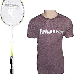 FLYPOWER BADMINTON RACKET AGNI 3 WITH T-SHIRT U.K RANJINI WINE SIZE XL-picture-16