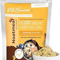 Kilobeaters Noatmeal, Low Carb Breakfast Cereals With High Protein, No Oats, No Added Sugar, Diet Food, (400 gm) Pack of 1-image-52