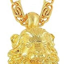 Narsimaha/Lion Pendant with Chain Brass Material for Men's and Boys-image-71