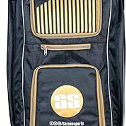 SS Force Duffle Cricket Kit Bag with Wheels – Spacious Heavy-Duty Cricket Bag for Bats, Pads, and Accessories with Trolley Support (Black)-image-61