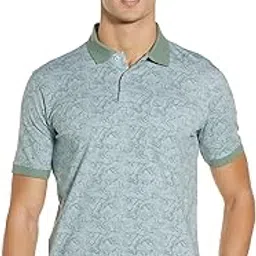 peter england Men's Cotton Abstract Print Polo Shirt – Casual Wear | Stylish & Breathable-picture-34