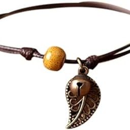 1 PC- Retro Bohemian Ceramic Bead Decor Hollow Bell & Leaf Charm Bracelet for Girls & Women-image-26
