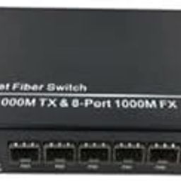 Gigabit Fiber Switch 8 Port Unmanaged | Gigabit Ethernet to Fiber Media Converter (2 Port Electrical RJ45 10/100/1000Mbps + 8 Port SFP Port 1000m.Without SFP Module)- 1 Year Warranty-8