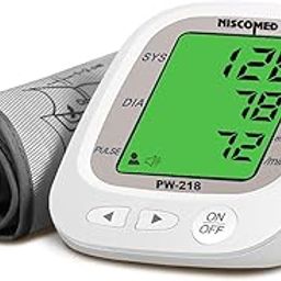 NISCOMED PW-218 Fully Automatic Digital Blood Pressure Monitor BP Machine With 3 Colour Changing Function and Voice Function (Daisy White)-1