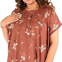 Alpine Nighty for Women — Printed Stylish Night Gown, Comfortable Sleepwear Long Nightwear, Maxi-image-26