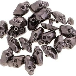 CLUB BOLLYWOOD VELURA 20 Sets Skull Studs Punk Rivets for Bag Shoes Leathercraft 9x14mm Gray|1 Piece Hand handle|Studs, Rivets & Tacks| Leathercrafts-image-90
