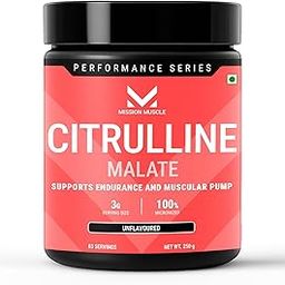 Mission Muscle Citrulline Malate Powder, Unflavoured, 100g, 33 Servings, Supports Endurance and Muscle Pump (250, Unflavoured)-image-25