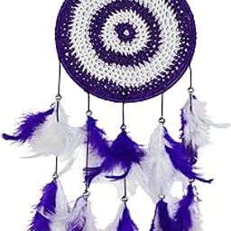 RPH Handicrafts Wind Chime 5 Bell Dream Catcher for Wall Decor, Bedroom, Balcony, Garden, Kids Room (30 cm x 13 cm) Small (Design G)-image-29