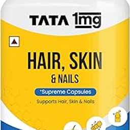 Tata 1mg Hair, Skin & Nails Supreme Biotin Capsule with Collagen, Zinc, Iron and Vitamin B, For Men & Women, Pack of 60-17