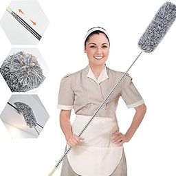 2025 Fan Cleaner Brush with Long Rod Bendable extendable Duster for Home Cleaning, 100 inch Long Handle Microfiber Fan Cleaning mop for high Ceiling Cobweb, Wall Cleaning Brush for dust Cleaner-picture-9