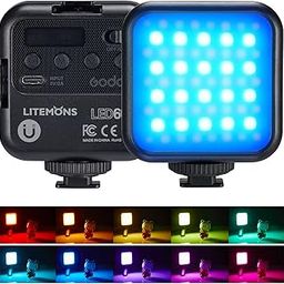 Godox LITEMONS LED6R RGB LED Video Light, 1800mAh Rechargeable Video Light with 3200k-6500k Color Range CRI 95, 13 FX-Light Effects, HSI Mode, Magnet Design Youtuber Livestreaming Accessories-image-14