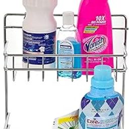 NH10 DESIGNS Wall Mounted Detergent Holder Detergent Steel Rack Bathroom Organiser Wall Mounted Rack, Detergent Shelf for Wall Stainless Steel Detergent Holder for Bathroom (Set of 1) (NHSP)-image-6