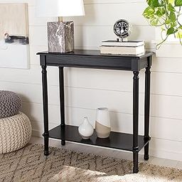 Safavieh Home Collection Tinsley Black Rectangular Bottom Shelf Console Table-image-23
