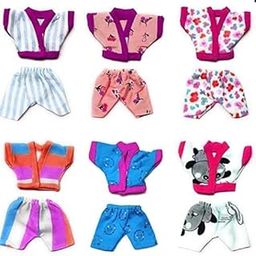 Shree Sai Kirpa laddu Gopal Night Suit Combo Pack of 6 PCS & 1 Other Gift for Laddu Kanha Ji [ Random Print and Color ]-image-62