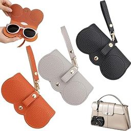 Sunglasses Organizer, Spectacle Case, Soft Leather Sunglasses Cover, Leather, Button Design, Easy to Carry During Travel, Suitable for Both Men'S & Women'S Glasses, 14cm * 7cm-image-91