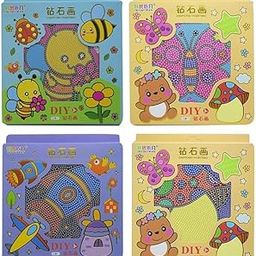 Laxmi Collection 3 Pcs DIY 5D Cartoon Diamond Painting Kits for Kids Diamond Gem Art and Crafts Supplies with Frame & Tool Birthday Return Gifts for Kids (Pack of 3)-image-32
