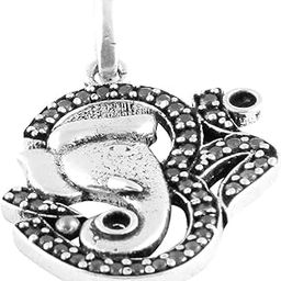 925 Sterling Silver Vighnaharta God Ganesh Religious Pendant for Men-image-2