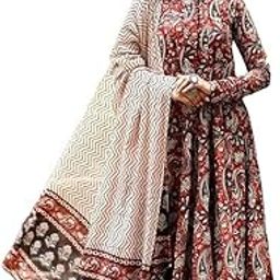 Women's Anarkali Kurta Set with Dupatta | Ethnic Flared Gown Style Kurti | Kurta Sets Kurtis | Women Kurta Pant Set Women Kurti Set with Pant-picture-9