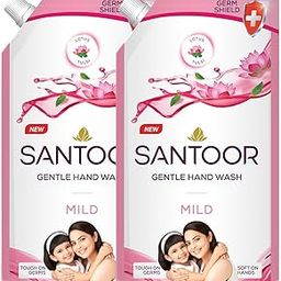 Santoor Mild Gentle Hand Wash 675ml, Pack of 2 with Goodness of Lotus & Tulsi| Rich Lathering Formula with Anti-Bacterial Properties| Soft on Hands| Soothes & Hydrates Skin-image-15