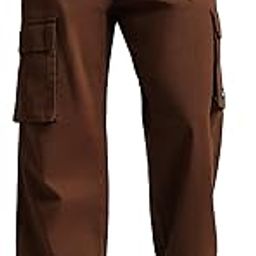 Cotton Twill Plain Statement Cargo Pants for Men | Baggy Fit | 7 Spacious Pockets | Smooth Texture-image-28