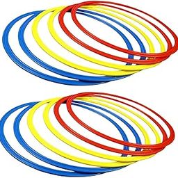 bnf® Agility Training Rings Sturdy Home Gym for Athlete Soccer Trainer Basketball 30cm 12 Pieces | Team Sports | Soccer | Training Aids-image-47