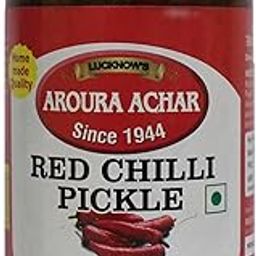 LUCKNOW'S AROURA ACHAR SINCE 1944 Red Chilli Pickle 200 Grams for Home Use Home Made With Love No Artificial Colors-image-88