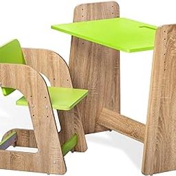 Alex Daisy Texas Height Adjustable Kids Study Table and Chair Set - Green-image-66