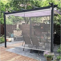 Outdoor Clear Roller Shade, Exterior Patio Roll Up Shade Blinds for Porch Gazebo Pergola, 95cm/115cm/135cm/155cm Wide, Fittings Include (Size : 115cm×140cm(45.2"×55.1"))-image-48